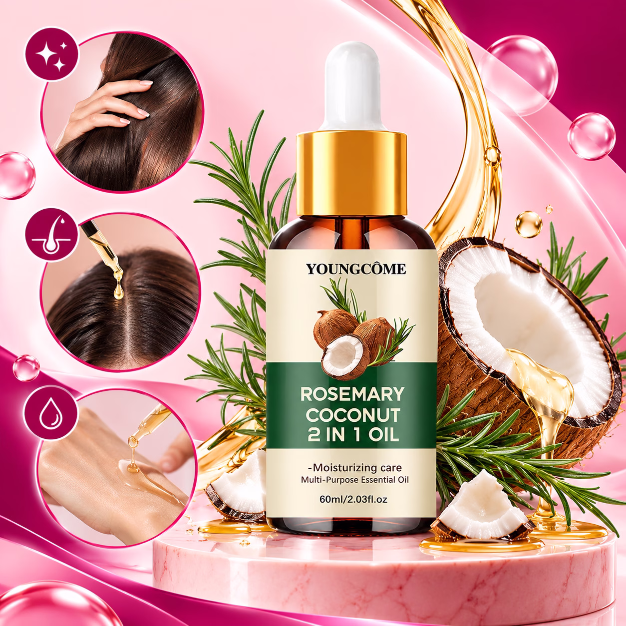 Rosemary-Coconut-Oil-Beauty-Ad Aceite de Romero y Coco - Crecimiento y Anti-Caída Capilar